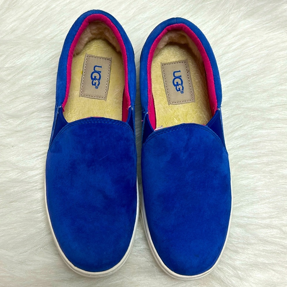 Ugg suede purple Slip On Woman’s Size 5 Shoes Pre Owned